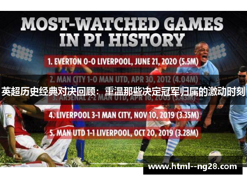 英超历史经典对决回顾:重温那些决定冠军归属的激动时刻 英超历史经典对决回顾:重温那些决定冠军归属的激动时刻